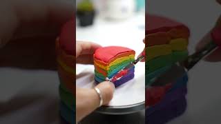 Making a TINY Rainbow Cake! 🌈 Miniature DIY Magic