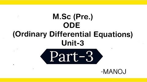 M.Sc Math ODE | Part-3| Types of critical points | Center | Saddle Point | Spiral Point | Node Point