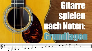 Gitarre Noten lesen lernen - Noten lernen Gitarre 1 - YouTube
