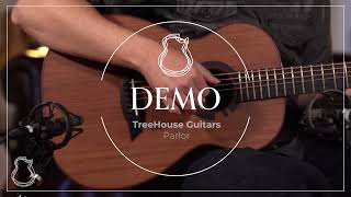 TreeHouse Guitars Parlor, Wenge & Redwood demo