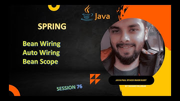 session 76 ( Bean Wiring, Autowiring & Bean Scope (Singleton & Prototype))