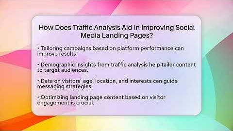 How Does Traffic Analysis Aid In Improving Social Media Landing Pages? - Everyday-Networking