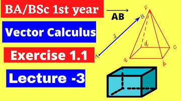 Multiple products of vectors || vector calculus bsc 1st year exercise 1.1 || bsc 1st year maths