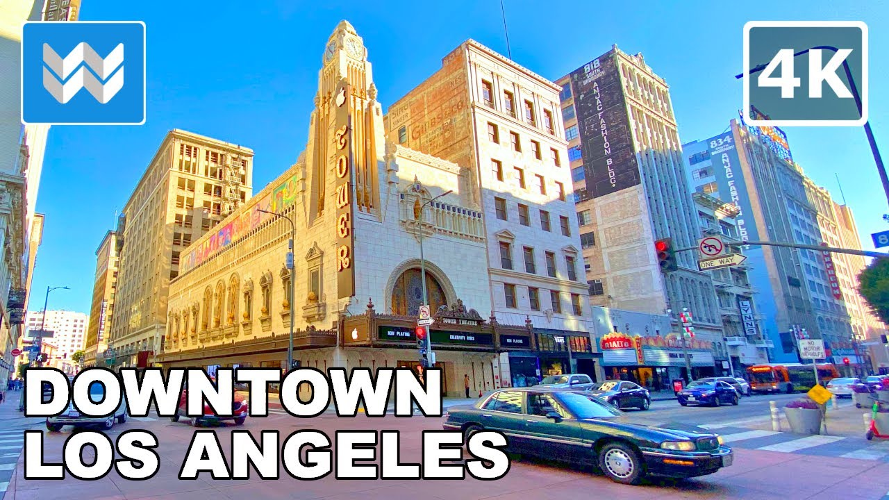 [4K] Broadway Street in Downtown Los Angeles, California Walking Tour