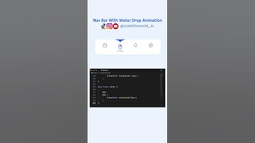 Nav Bar With Water Drop Animation #programmer #programming #developer #studenlife