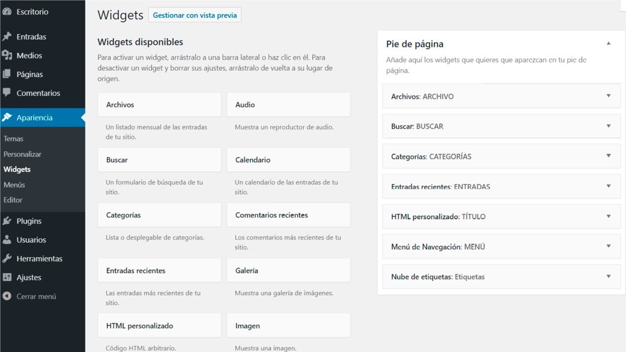 Que Es Widgets En Wordpress Que Es Widgets En Wordpress