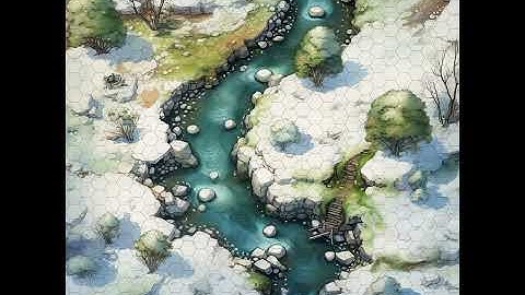 DnD compatible animated map _ Hex grid _ Enchanted forest ambience for VTT