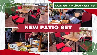 Cleaning the Deck for a NEW PATIO TABLE SET from COSTWAY - We love it!