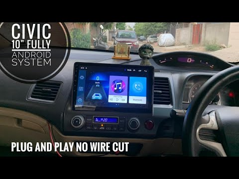 Honda civic 10" Fully android System | Perfect OEM Fitment - YouTube