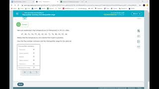 Five-number summary and interquartile range
