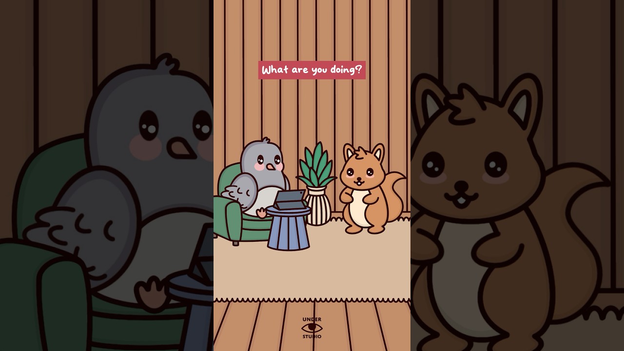 Rest Without Guilt 🐦 Birdie & Squirrel | Relatable Animation Meme | Original Audio: @LaurenCassidy