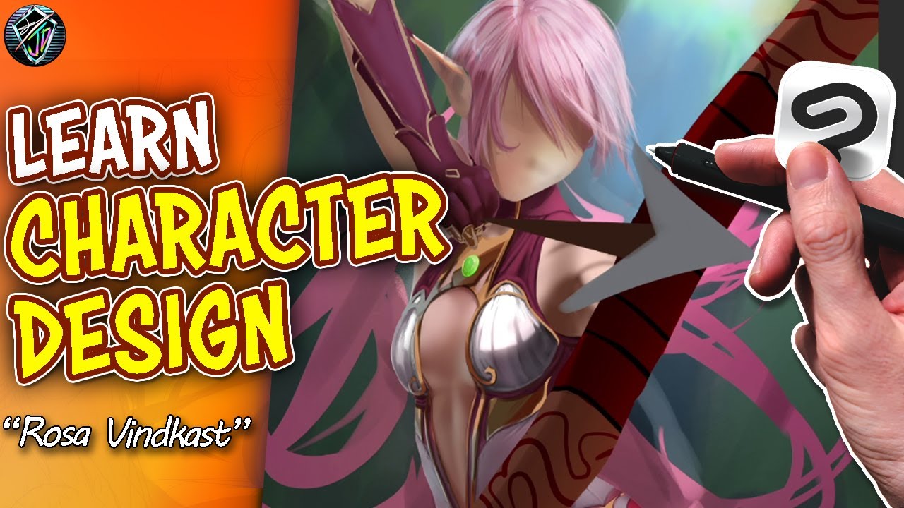 Digital Painting Tutorial & Guide to Character Design 【Rosa Vindkast ...