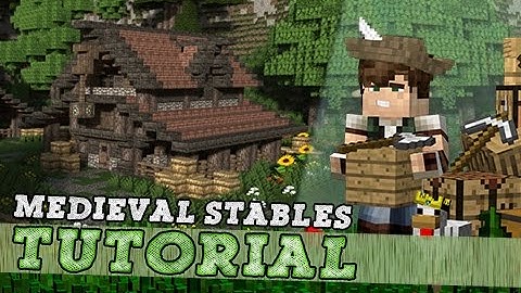 Minecraft Tutorial: How To Build A Medieval Stable!
