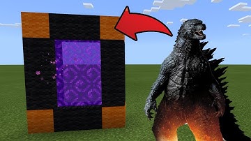How To Make a Portal to the Godzilla Dimension in MCPE (Minecraft PE)