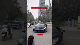 Black Lamborghini Mafia Style 😈🔥 Public Reaction #shorts #lamborghini #reaction
