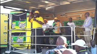 LIVE: ANC President cde Cyril Ramaphosa addresses a community meeting in the Isiphingo CBD, KwaZu…