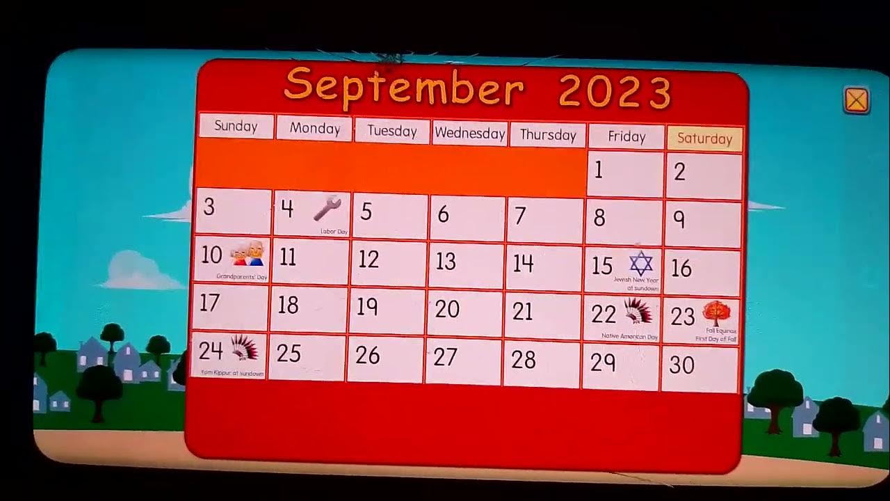 Starfall: The "September 4, 2023" Calender - YouTube