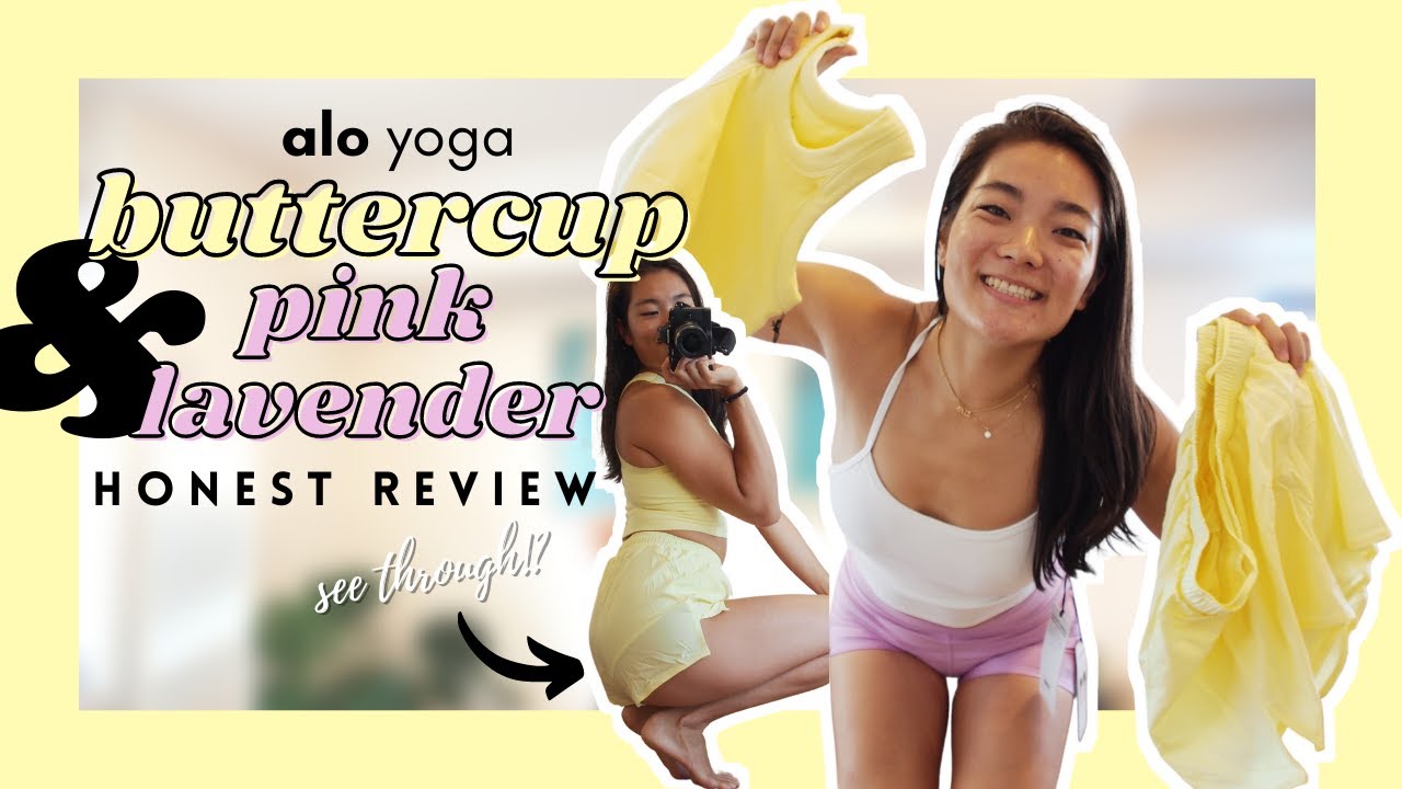 ALO YOGA Try-On & Honest Review || Buttercup & Pink Lavender - YouTube