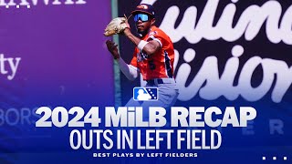 2024 best MiLB plays by left fielders