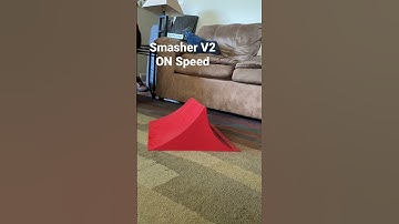 FMS Smasher V2 on #ecb3dprinting chassis and Speed Motor installed  HITS RAMP!...