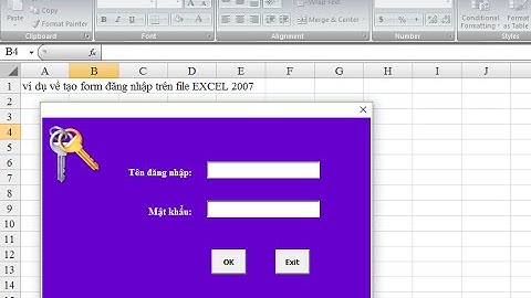 Tạo form đăng nhập trên excel 2007 - G-Style