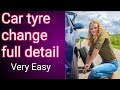 all cars tyre change trick | How to Change Punctured Car Tyre | Tyre Change Krny Ka Tareeqa