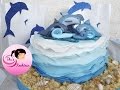 [ENG SUB] Childs-Birthday Cake/ Dolphin Cake/ Delphin Torte/ Kindergeburtstagstorte/ Motivtorte