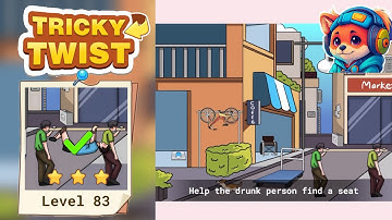 Tricky Twist Puzzle – Level 83 help drunk people find seat Walkthrough Solutions | iOS / Android