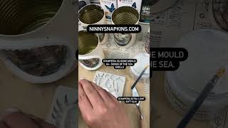 Stamperia Shell Mould and Extra Light Soft Clay #ninnysnapkins #stamperia #airdryclay