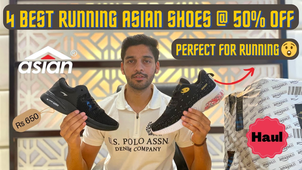 ASIAN RUNNING SHOES For Men In India 2022 in Hindi Black Sports Shoes