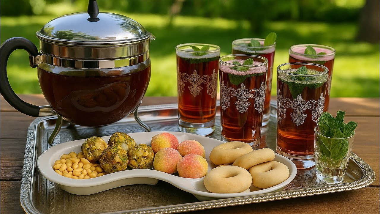 شاي أخضر تونسي الأصيل بمقادير مضبوطة | بنكهة و ريحة النعناع تنعش القلب في جو زمني ولا أروع! 🇹🇳