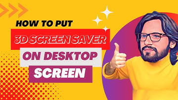 How to Put 3D Screen Saver in Window 10 / 3D text on screen