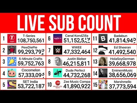top-15-youtube-live-sub-count---pewdiepie-vs-t-series,-music-&-more!