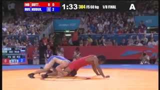 1/8 FINAL Freestyle 60 Kg (IND) Yogeshwar DUTT (RUS) Besik KUDUKHOV