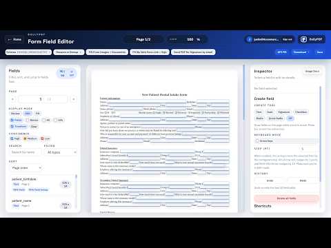 How to Convert a PDF to Fillable Form (Free + Automatic) and Populate it in Minutes | DullyPDF