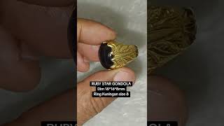 NATURAL BATU PERMATA RUBY STAR GONDOLA
