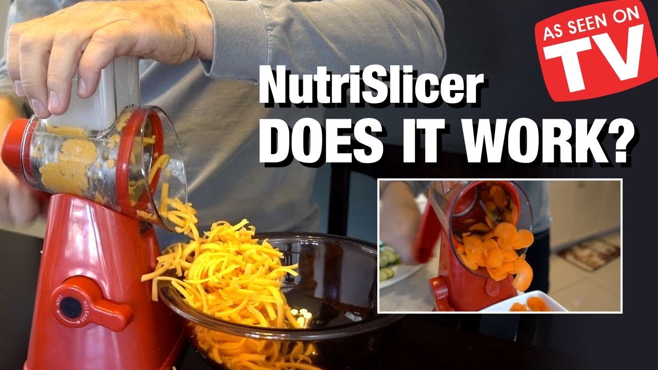 As Seen on TV NutriSlicer 3-in-1 Spinning/Rotating Mandoline and Countertop  Food Slicer and Grater 1988 - The Home Depot