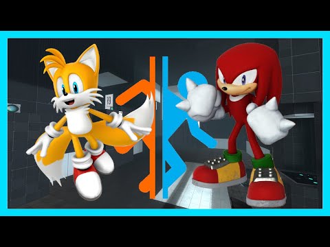 Knuckles and Tails play Portal 2!