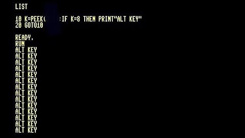 How To Find The C128 "ALT" Key In VICE