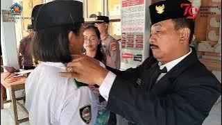Pengukuhan dan Pelantikan Peserta Paskibra Tahun 2024 di Halaman Kantor Camat Tejakula