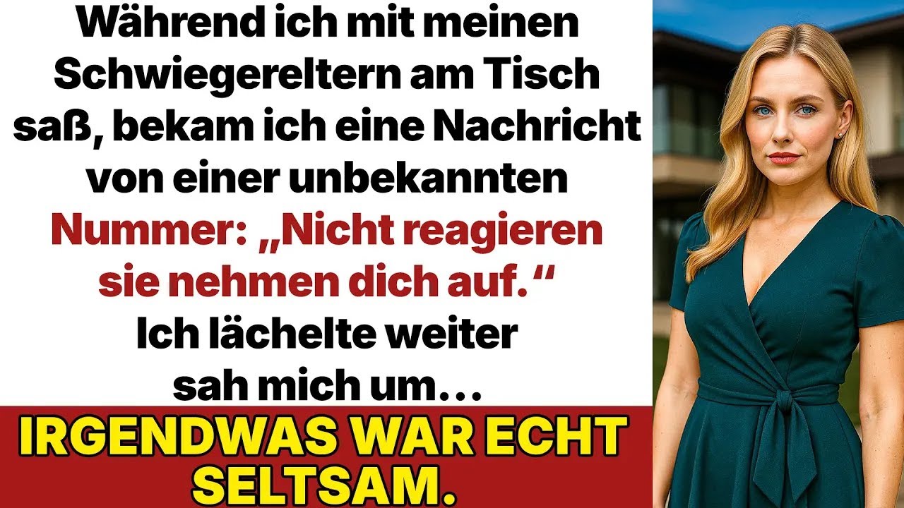 Beim Essen mit meinen Schwiegereltern bekam ich eine Nachricht∶ ＂Nicht reagieren!＂