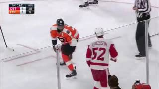 Gotta See It: Wayne Simmonds DROPS Jonathan Ericsson with ONE PUNCH