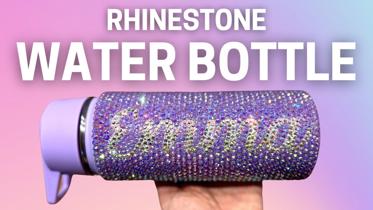 HOW TO MAKE A RHINESTONE WATER BOTTLE // DIY Personalized Bling Tumbler