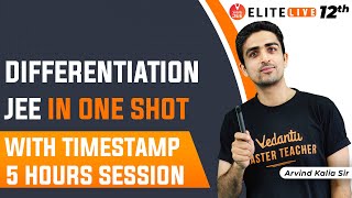 Differentiation Class 12 | One Shot | Marathon | JEE Main | JEE Advanced |Arvind Kalia Sir| VJEE