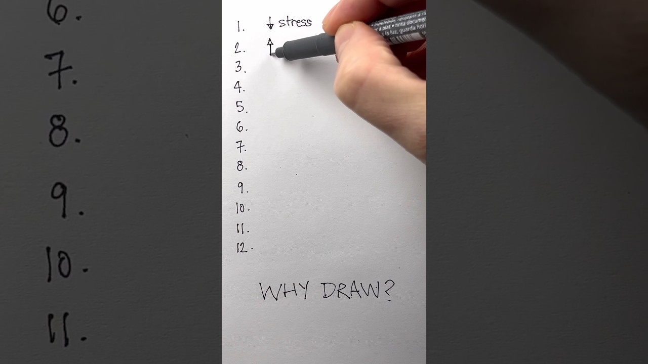 Why draw? ✍️ 🤷 Here are 12 reasons why daily drawing will help you. 