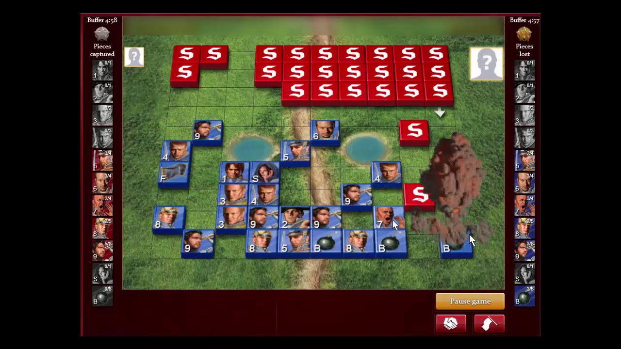 Mystery Player Stratego Tutorial Series(Flag up Front) Game 21 of 25