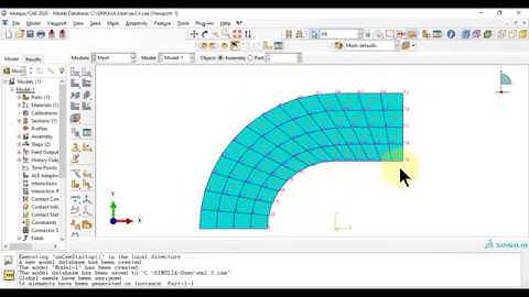 Example 2.3 Abaqus CAE Modules explained: Part, Property, Assembly, Step, Load, Mesh, Job, ...