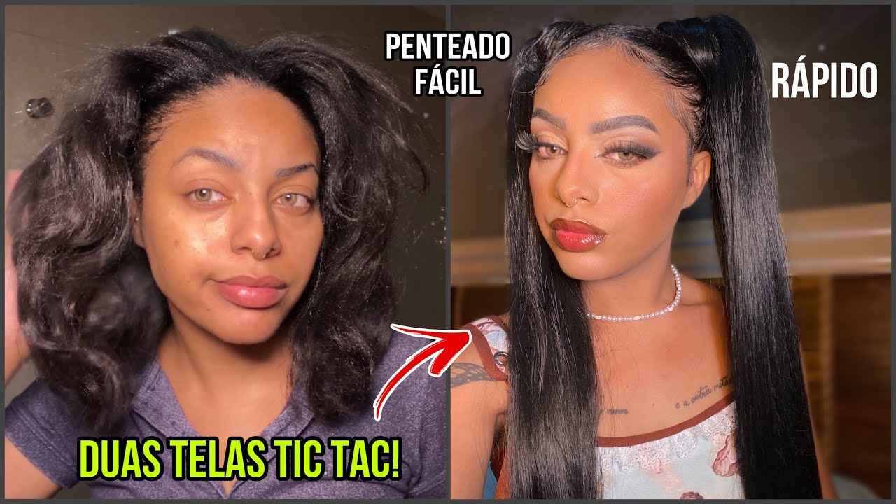 PENTEADO FÁCIL com tela tic tac de cabelo orgânico! - YouTube