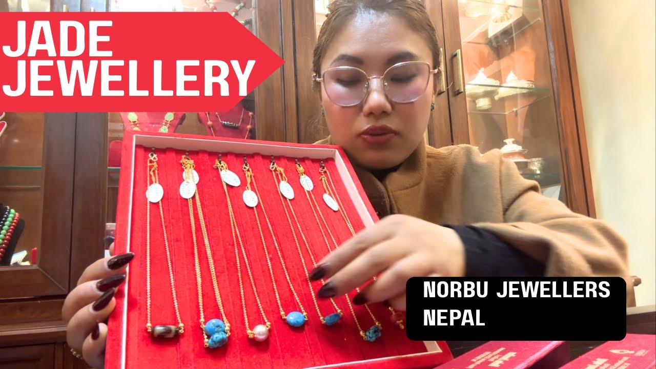 Jade jewellery set || Tibetan / Sherpa jewellery || Gold and silver 