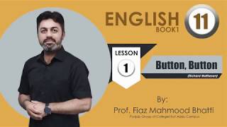First Year English Chapter 1 Button Button | Lesson 1 | Lecture 5 (a) | English Book 1 Translation